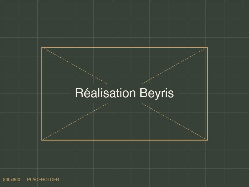 Deck en pin thermo-traité avec éclairage encastré — Villas de Beyris