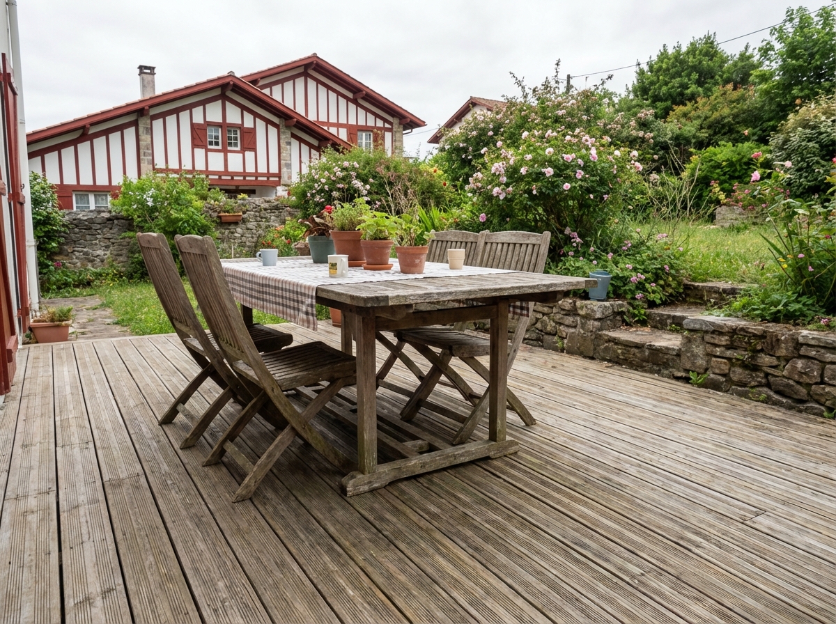 Deck Kebony en harmonie avec les colombages — Residence Beyris